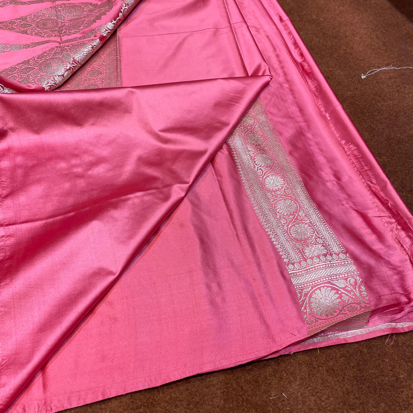 Gazri Light Pink Mashru Silk Saree