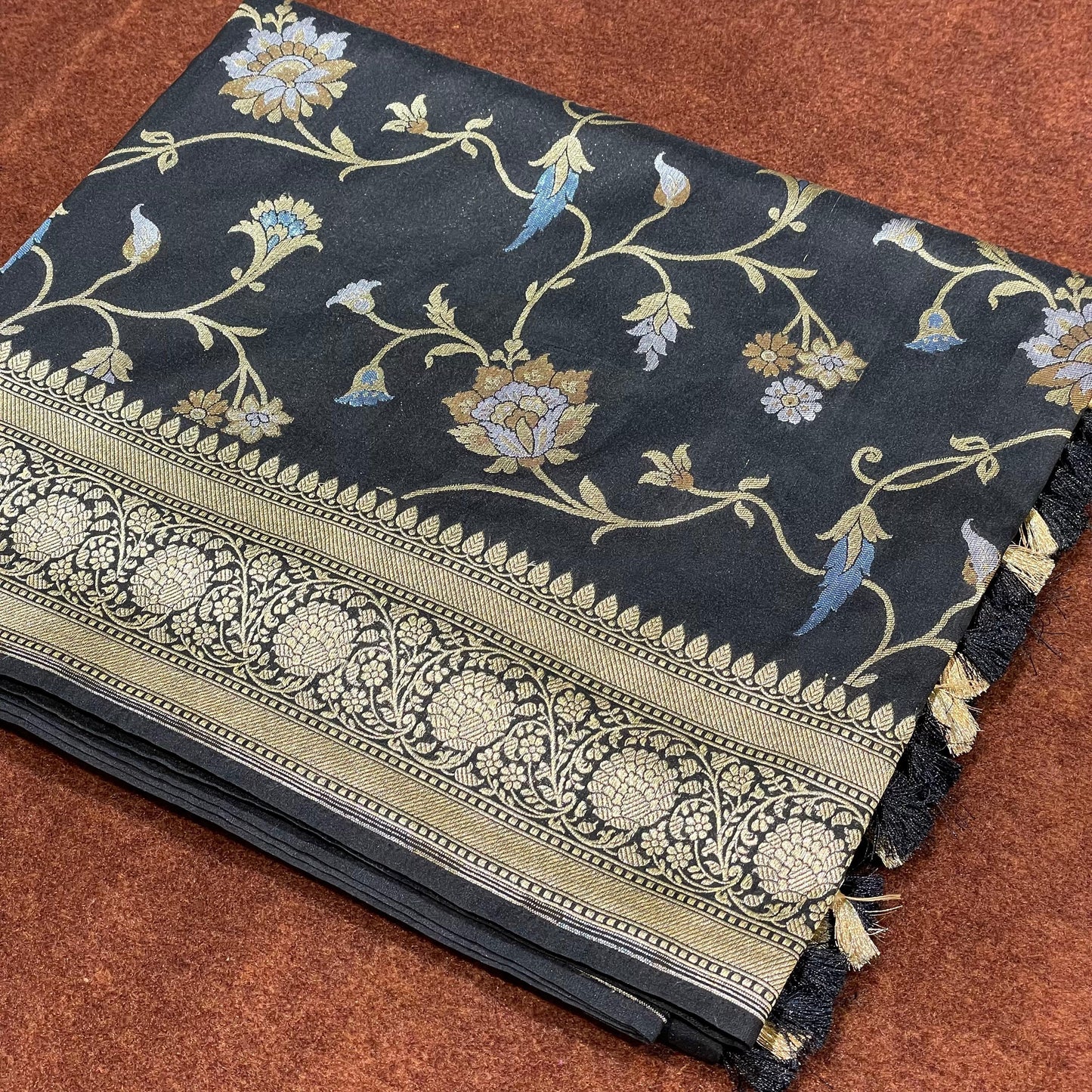 Katan Silk Sarees Sona Rupa Antique Zari Jangla Weave
