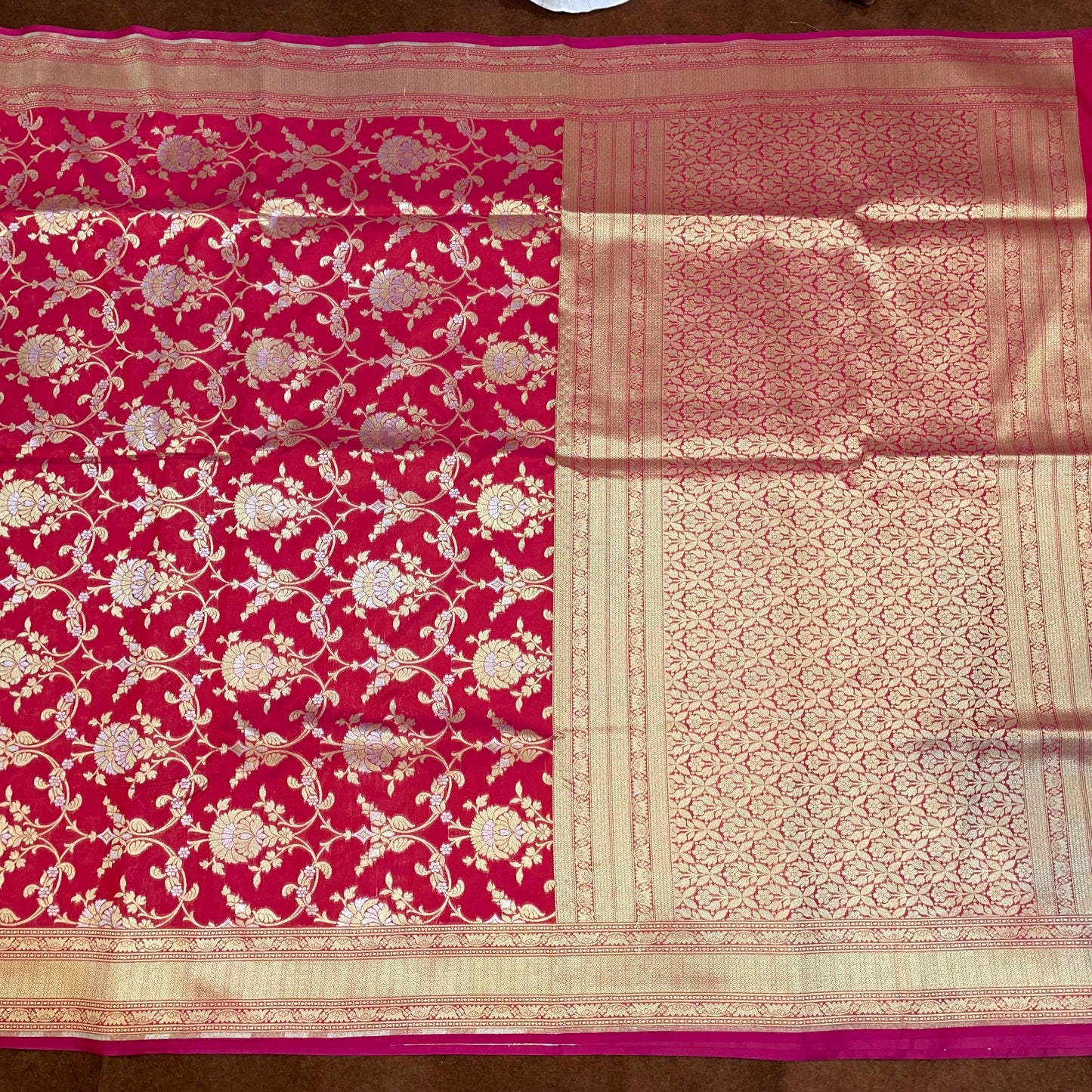 Katan Silk Sarees Sona Rupa Jangla Weave Soft Zari