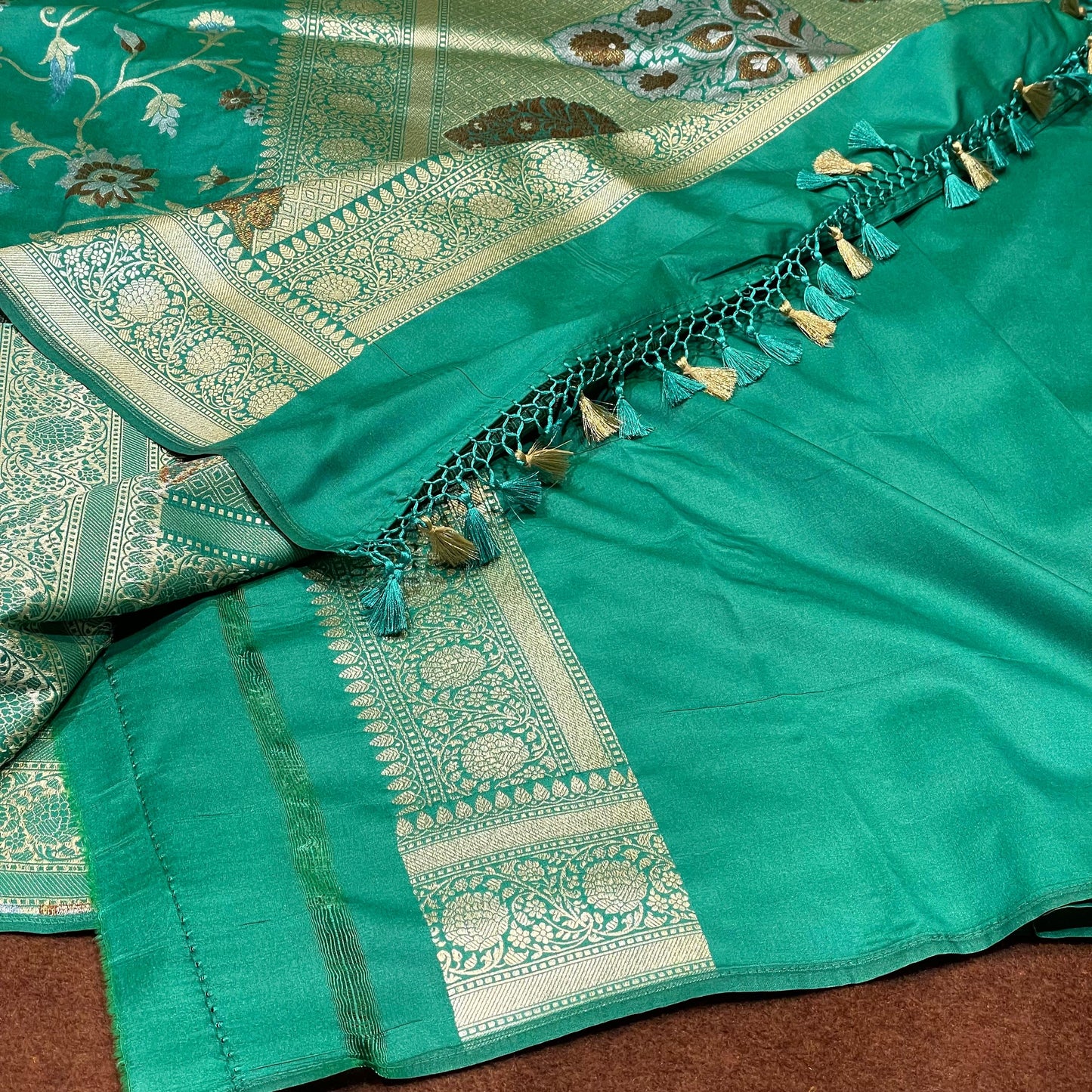 Katan Silk Sarees Sona Rupa Antique Zari Jangla Weave