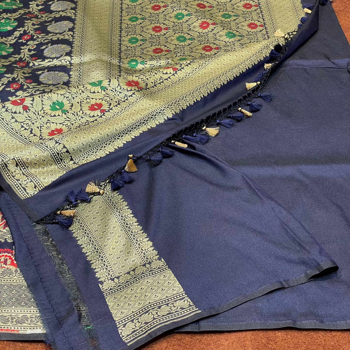 Katan Silk Saree Sona Rupa Zari Meena Jangla Weave