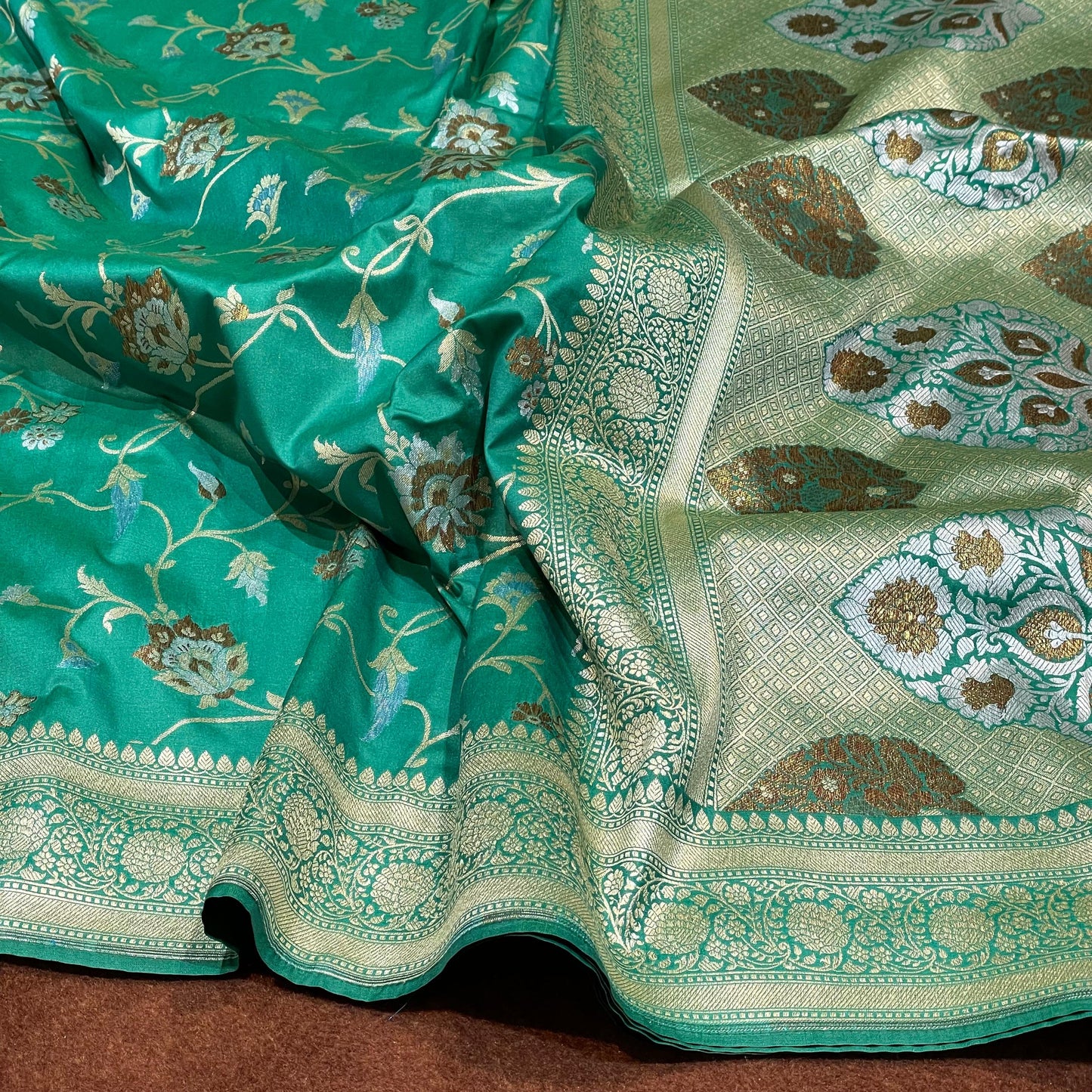 Katan Silk Sarees Sona Rupa Antique Zari Jangla Weave
