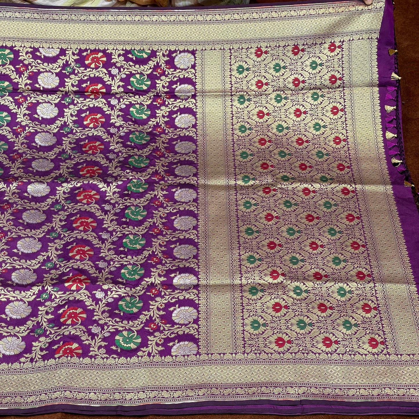 Katan Silk Saree Sona Rupa Zari Meena Jangla Weave