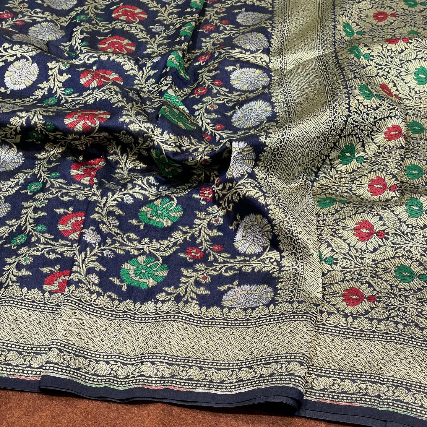 Katan Silk Saree Sona Rupa Zari Meena Jangla Weave