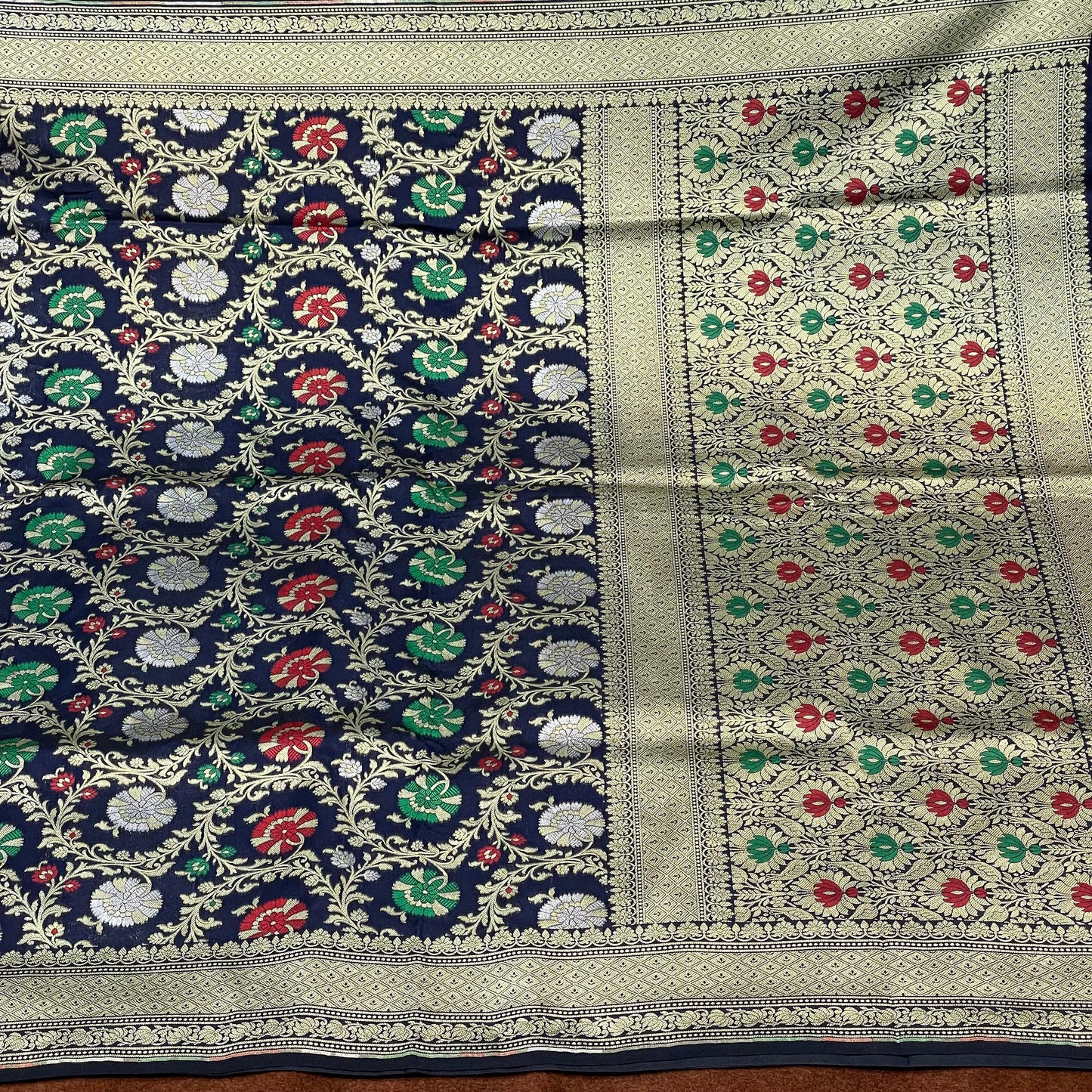 Katan Silk Saree Sona Rupa Zari Meena Jangla Weave