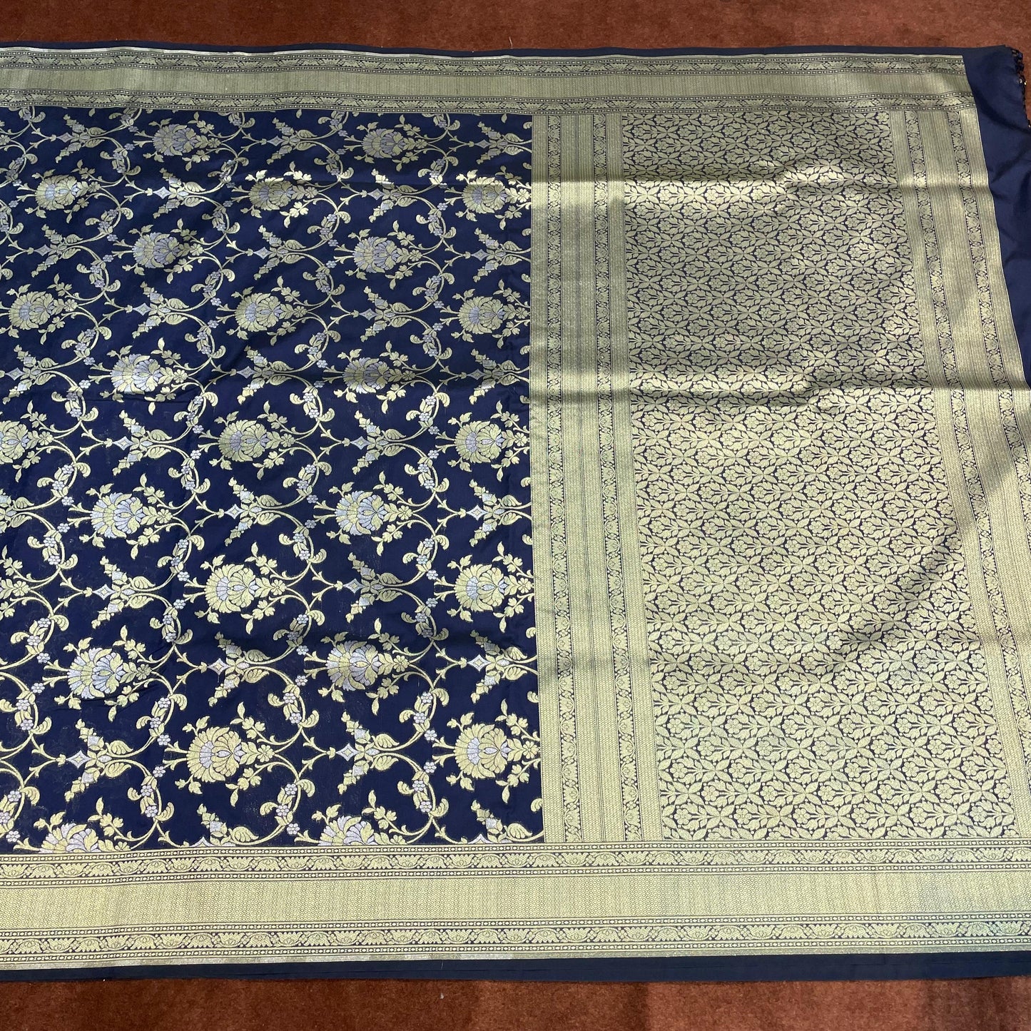 Katan Silk Sarees Sona Rupa Jangla Weave Soft Zari