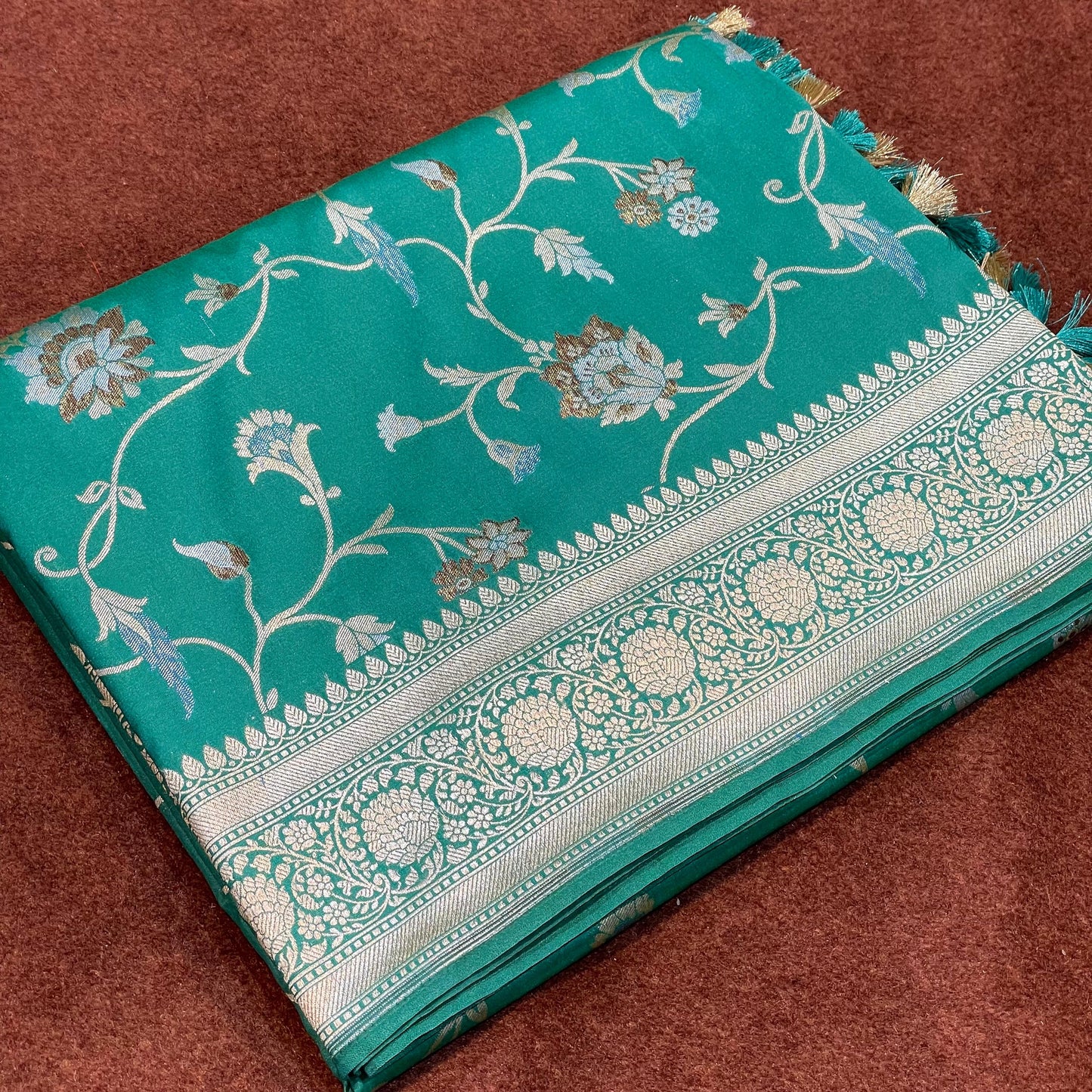 Katan Silk Sarees Sona Rupa Antique Zari Jangla Weave