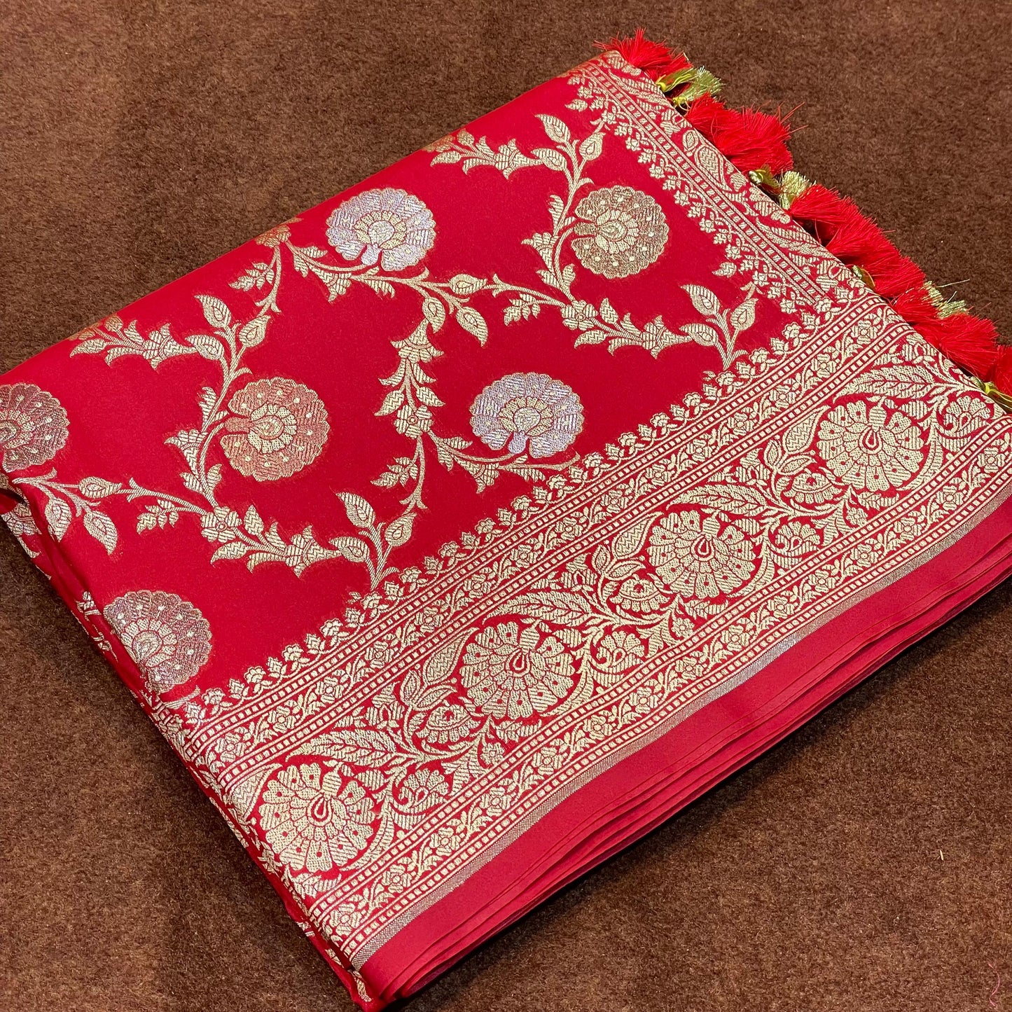 Katan Silk Sarees Sona Rupa Antique Copper Zari Weave Jangla Weave