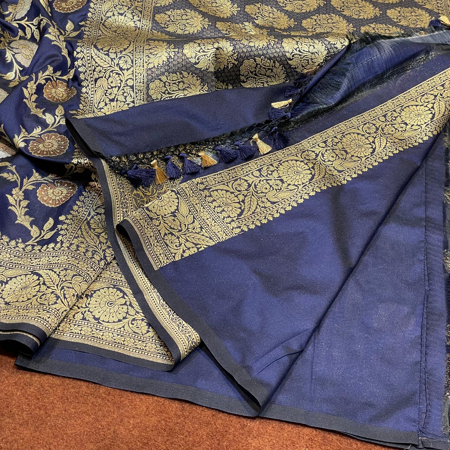 Katan Silk Sarees Sona Rupa Antique Copper Zari Weave Jangla Weave
