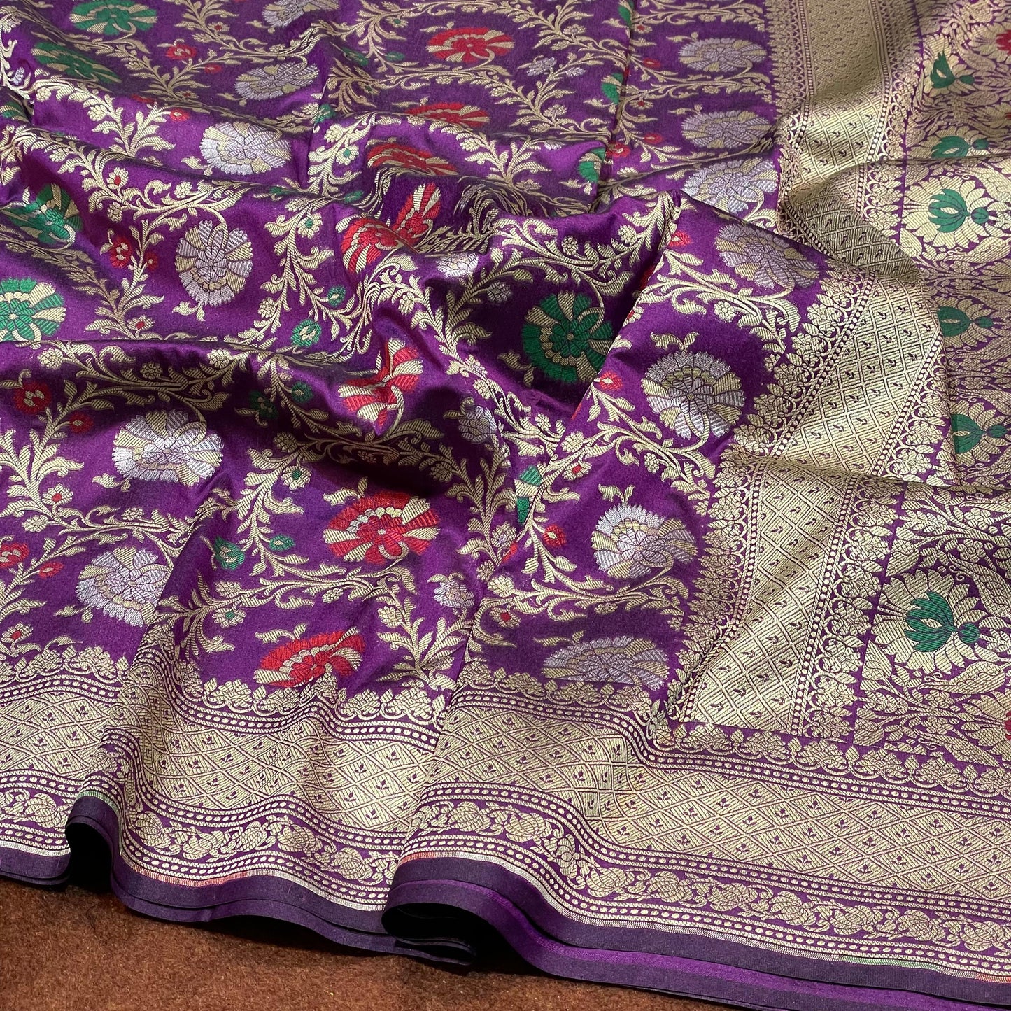 Katan Silk Saree Sona Rupa Zari Meena Jangla Weave