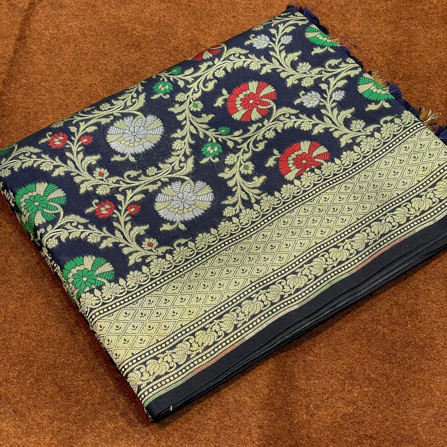 Katan Silk Saree Sona Rupa Zari Meena Jangla Weave