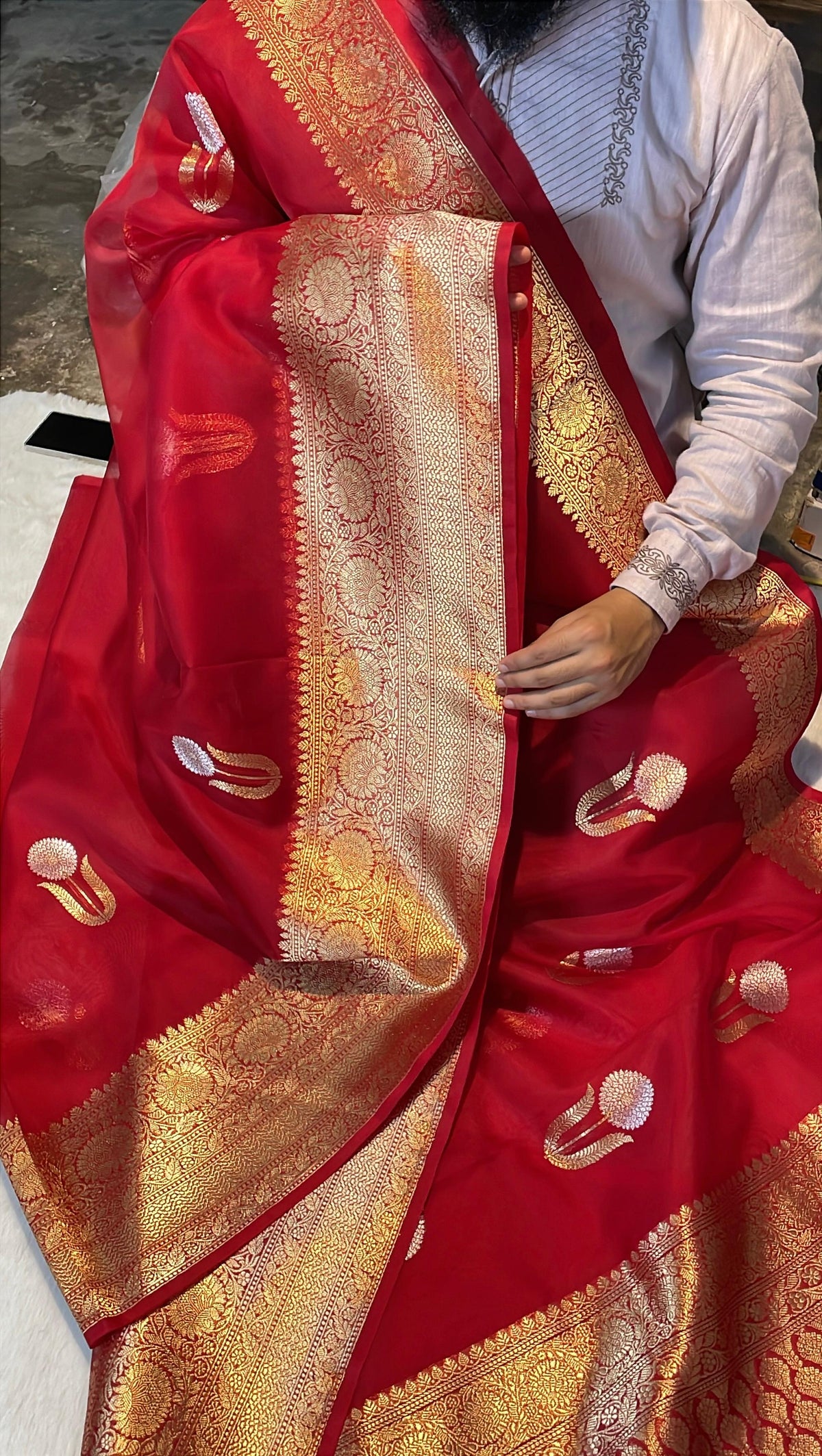 Pure Banarasi Kora Organza