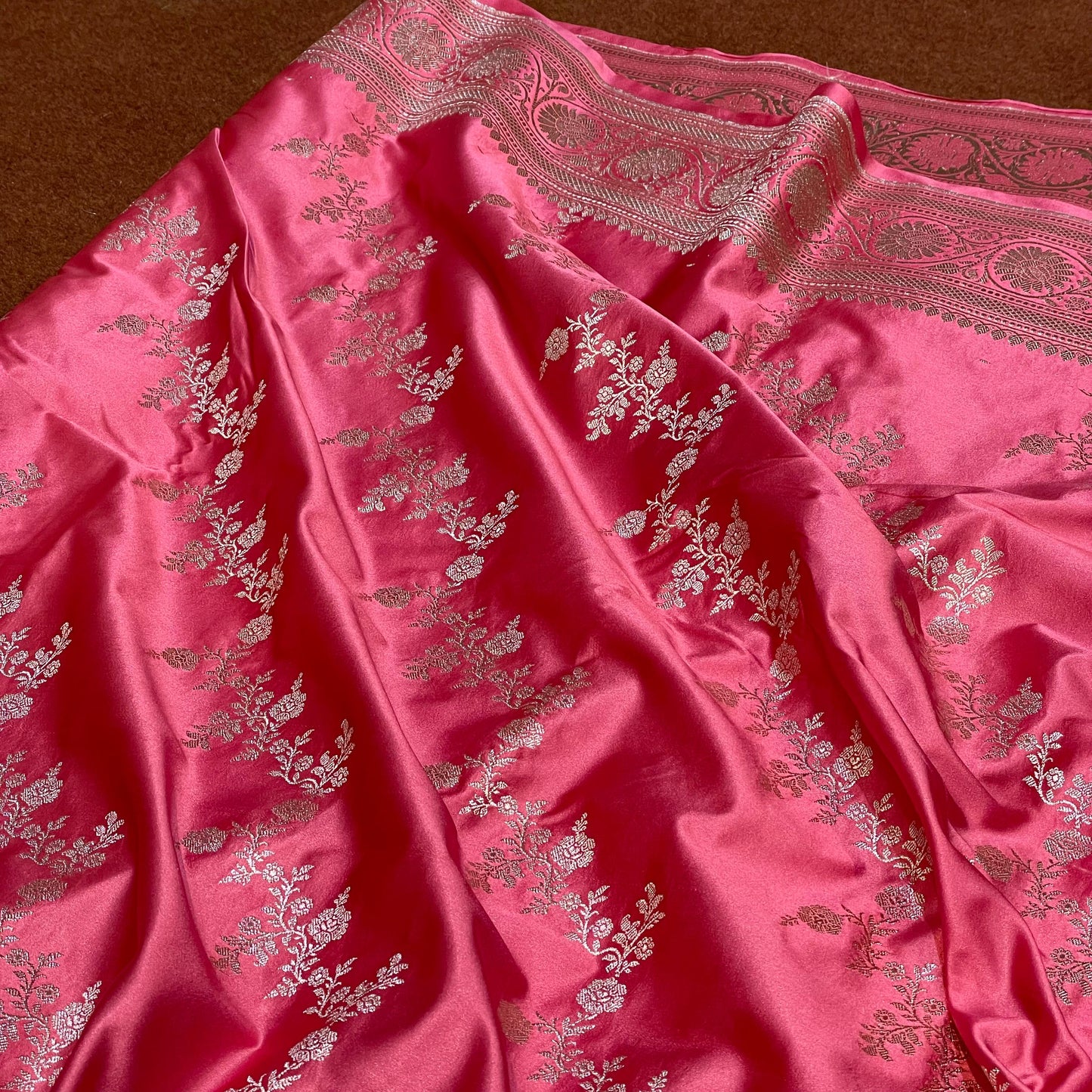 Gazri Light Pink Mashru Silk Saree