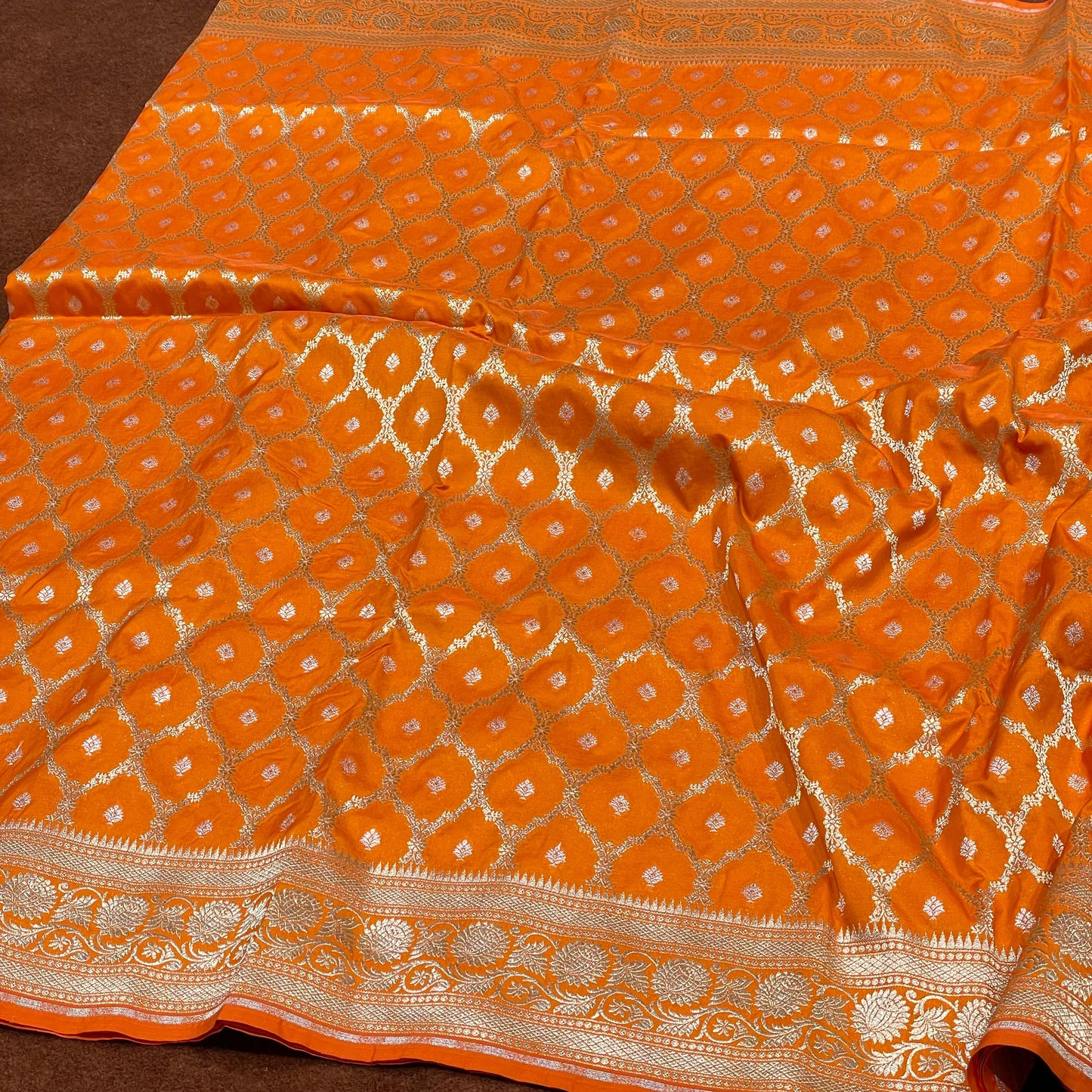 Katan Silk Sarees with scalop border