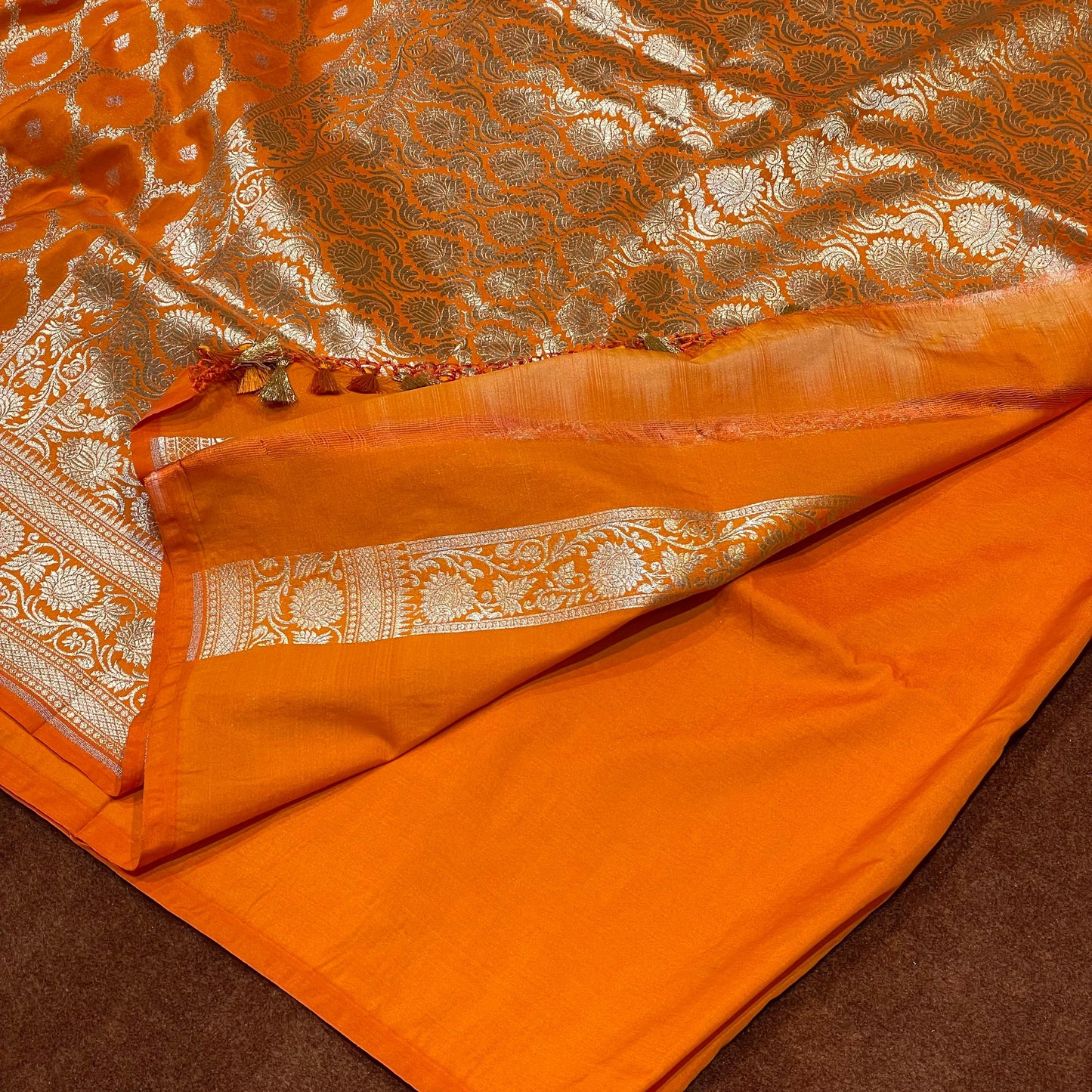 Katan Silk Sarees with scalop border