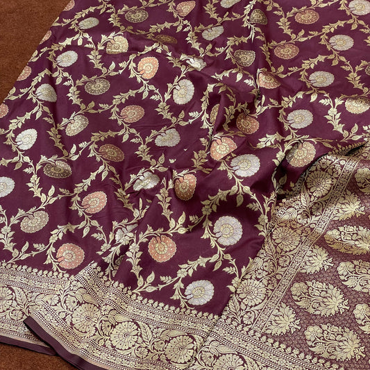 Katan Silk Sarees with scalop border