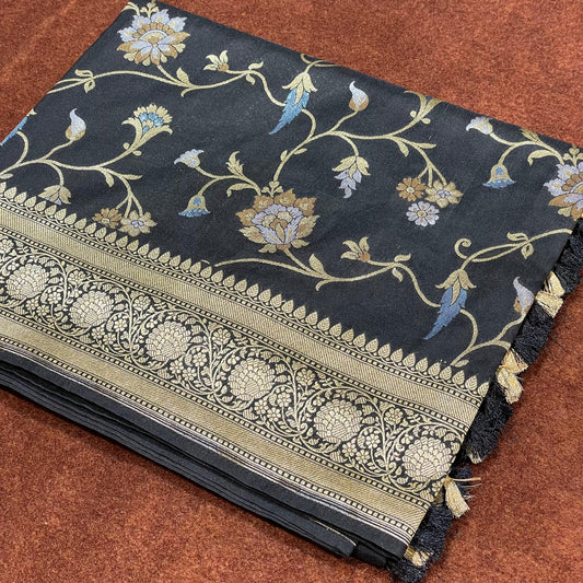 Katan Silk Sarees Sona Rupa Antique Zari Jangla Weave