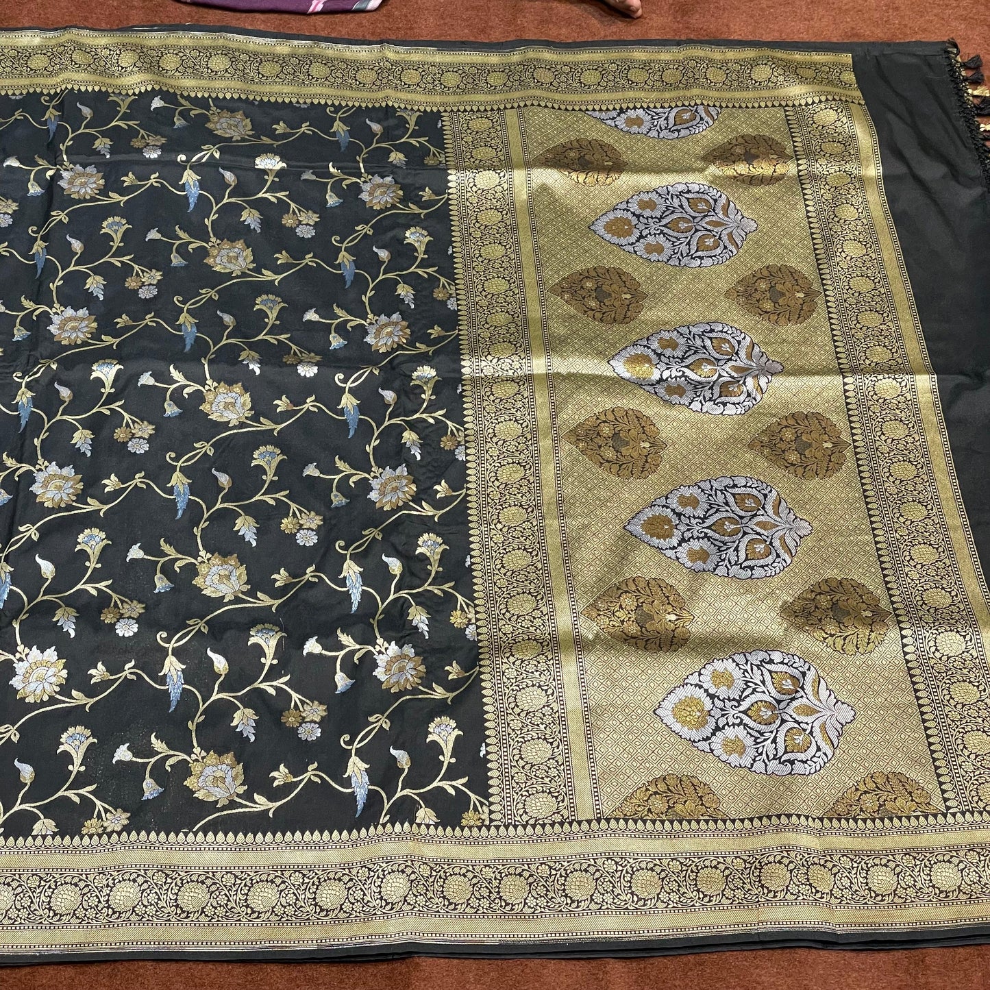 Katan Silk Sarees with scalop border