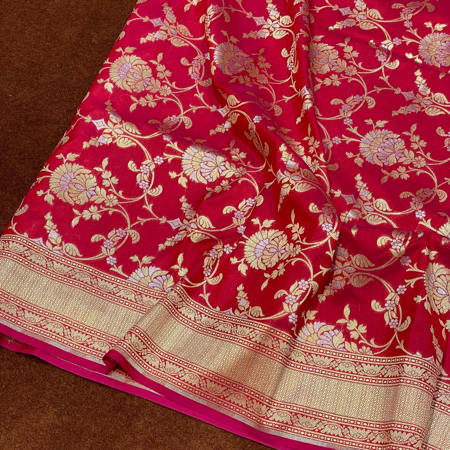 Katan Silk Sarees with scalop border