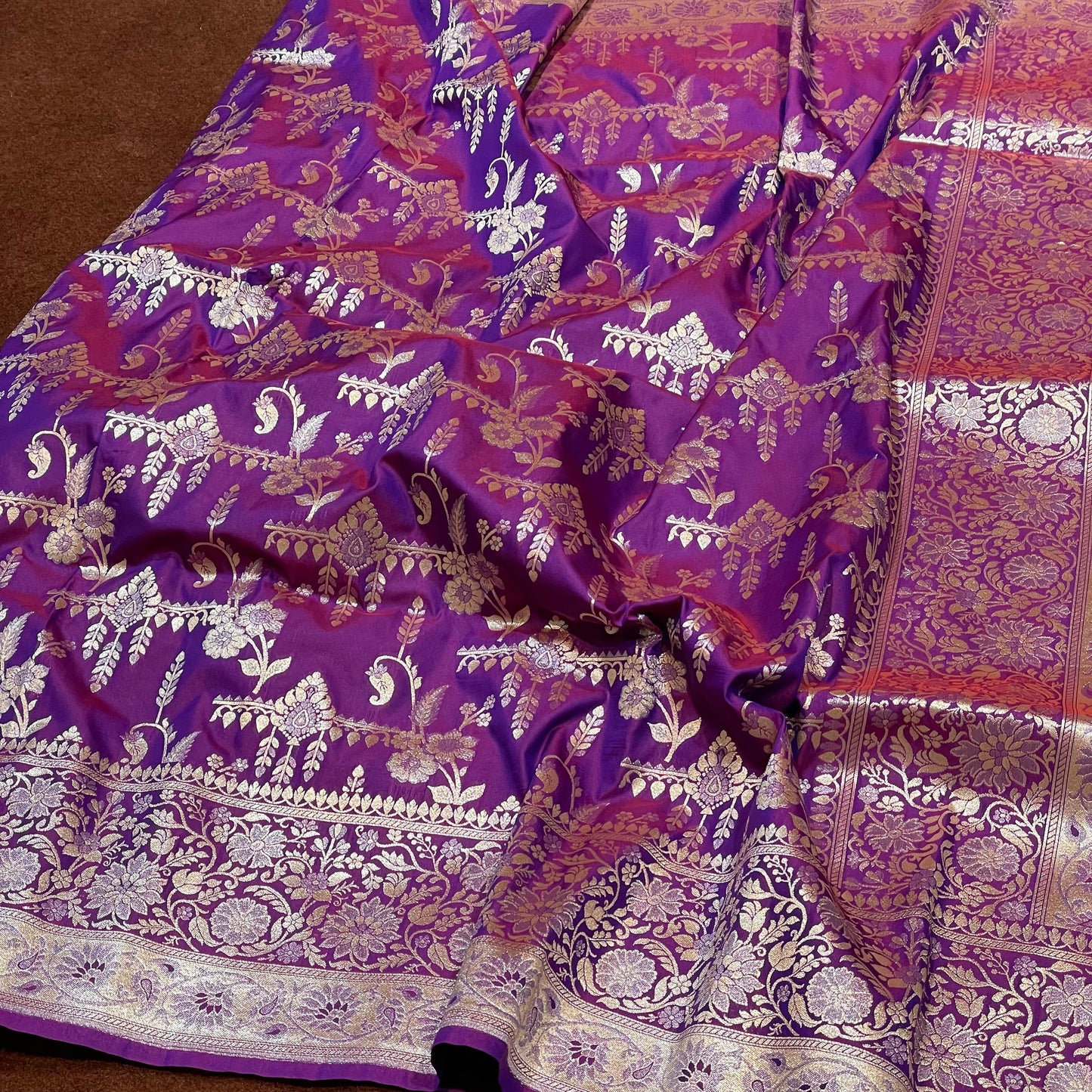 Katan Silk Sarees with scalop border