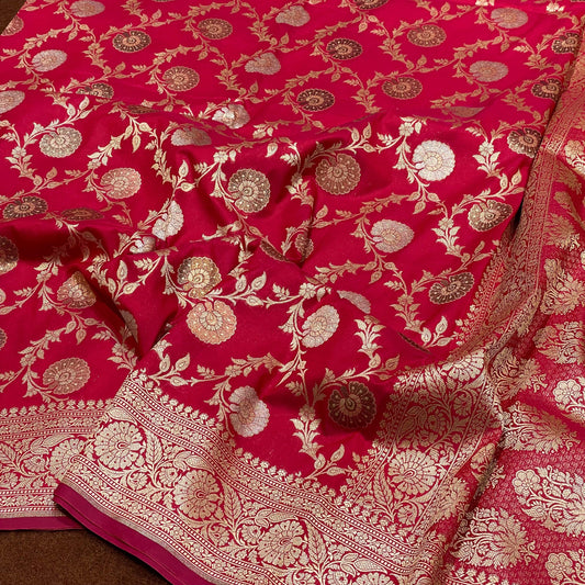 Katan Silk Sarees Sona Rupa Antique Copper Zari Jangla Weave