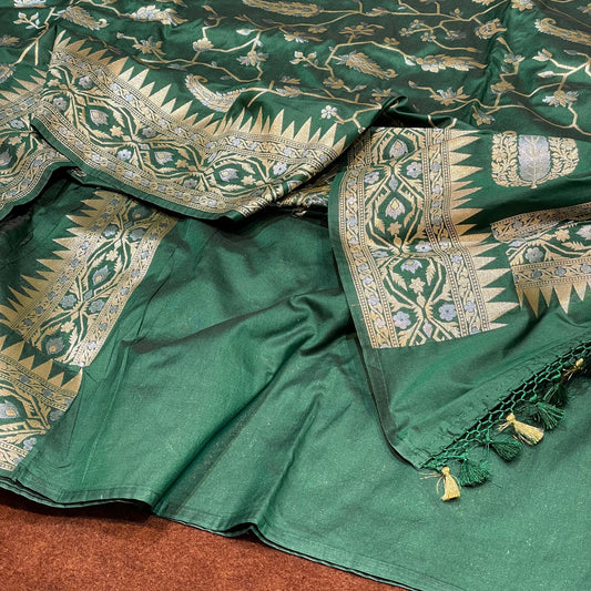 Katan Silk Sarees with scalop border