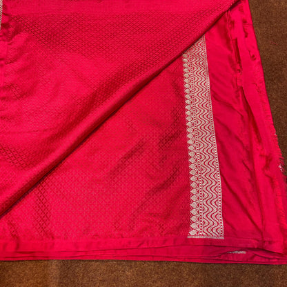 Banarasi Mashru Silk Row Mango Sona Rupa Buti Saree