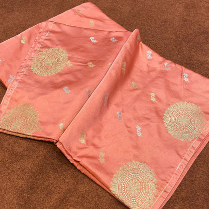 Banarasi Mashru Silk Row Mango Sona Rupa Buti Saree