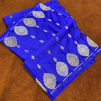 Banarasi Mashru Silk Row Mango Sona Rupa Buti Saree