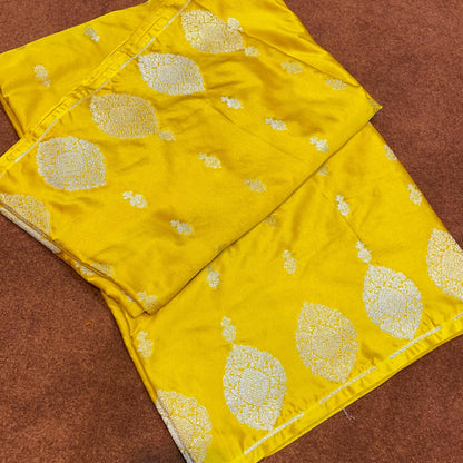 Banarasi Mashru Silk Row Mango Sona Rupa Buti Saree