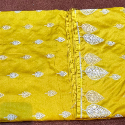 Banarasi Mashru Silk Row Mango Sona Rupa Buti Saree
