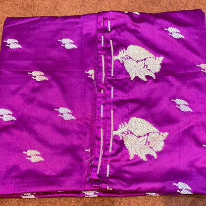 Banarasi Mashru Silk Row Mango Sona Rupa Buti Saree