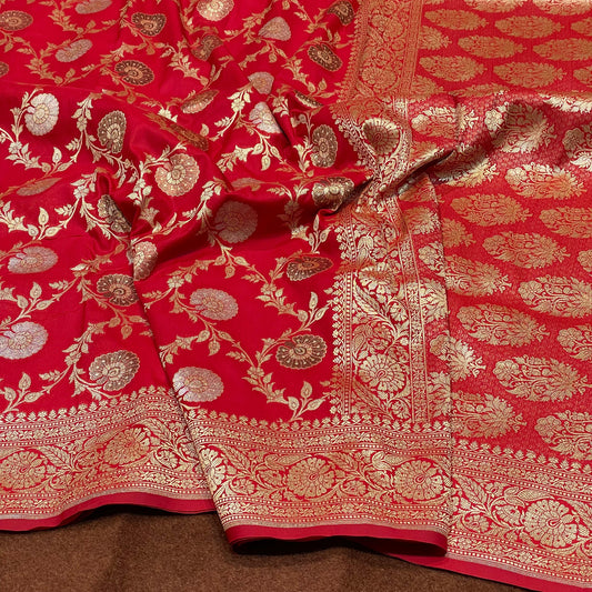 Katan Silk Sarees Sona Rupa Antique Copper Zari Weave Jangla Weave