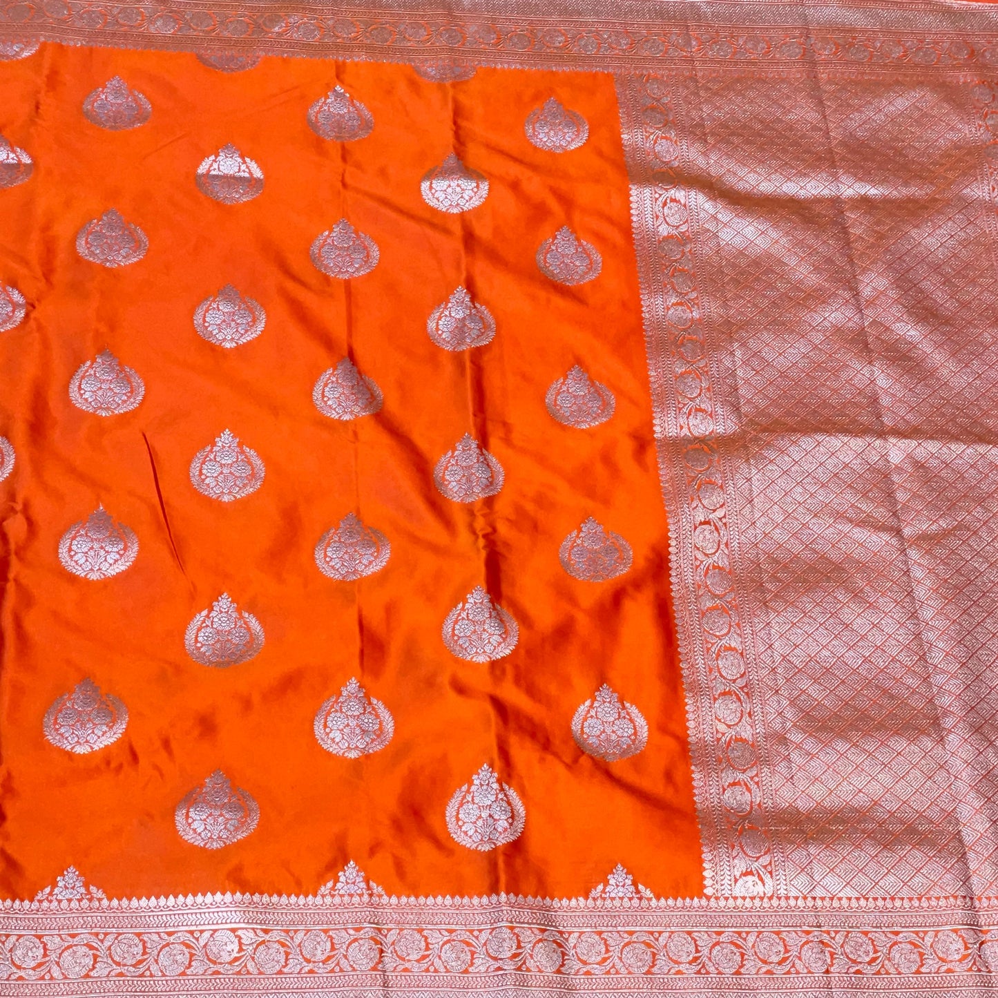 Mashru Silk Banarasi Saree Allover Water Gold Zari Weaving