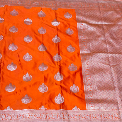 Mashru Silk Banarasi Saree Allover Water Gold Zari Weaving