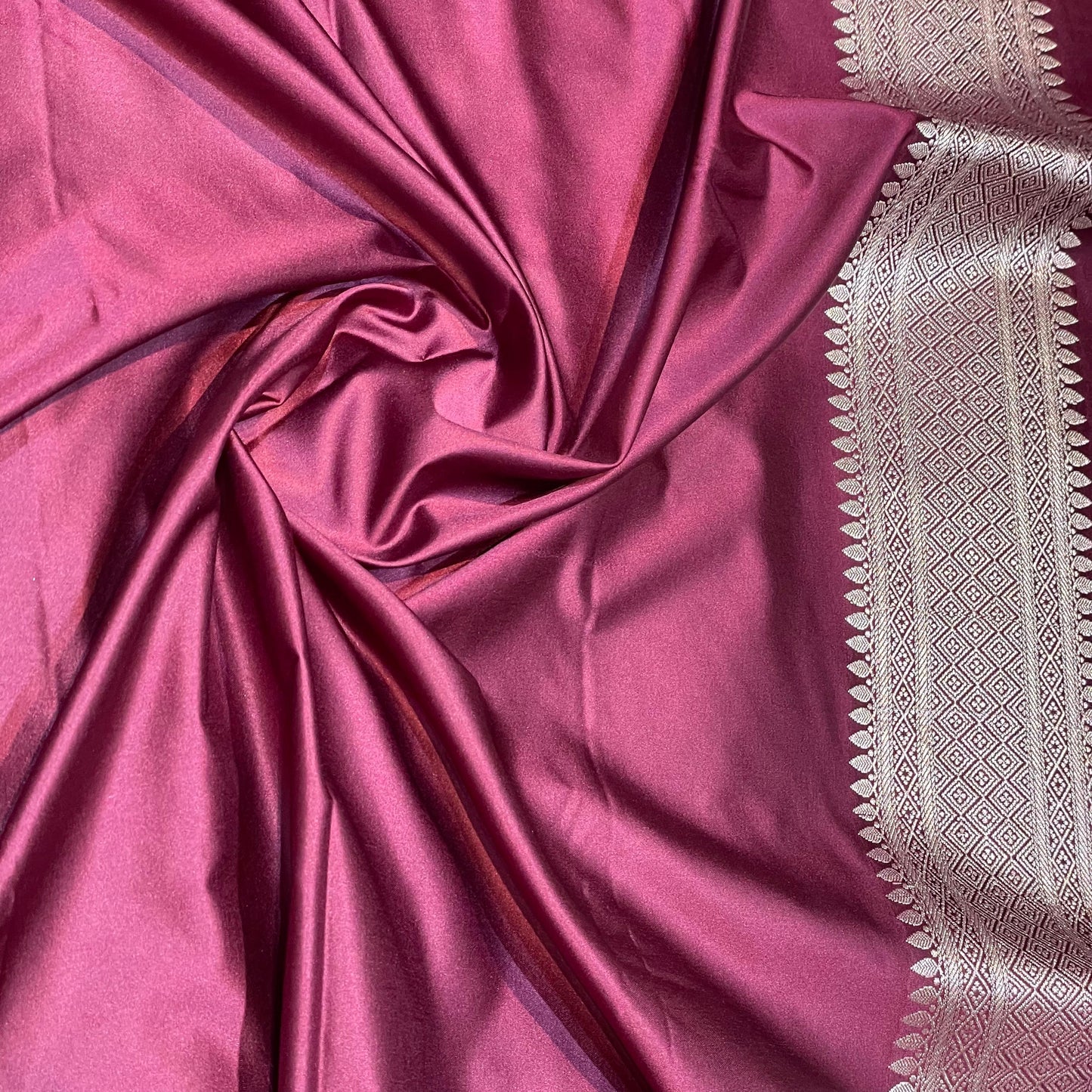 Maroonish Shade Mashru Silk Saree