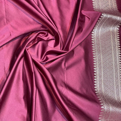 Maroonish Shade Mashru Silk Saree