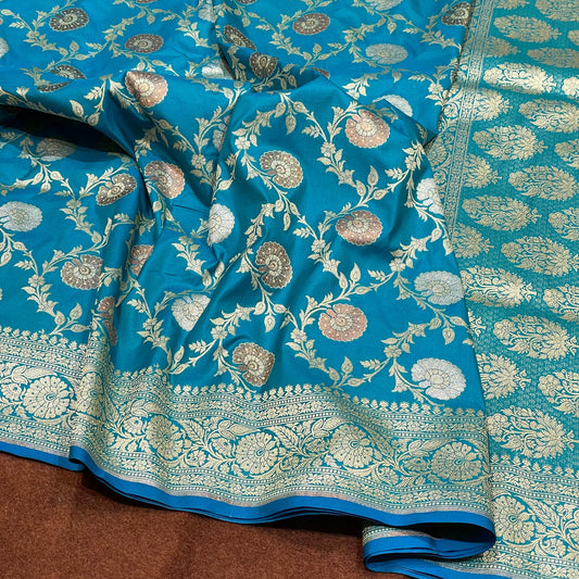 Katan Silk Sarees Sona Rupa Antique Copper Zari Weave Jangla Weave