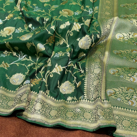 Katan Silk Sarees Sona Rupa Antique Zari Jangla Weave