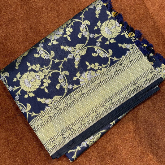 Katan Silk Sarees Sona Rupa Jangla Weave Soft Zari