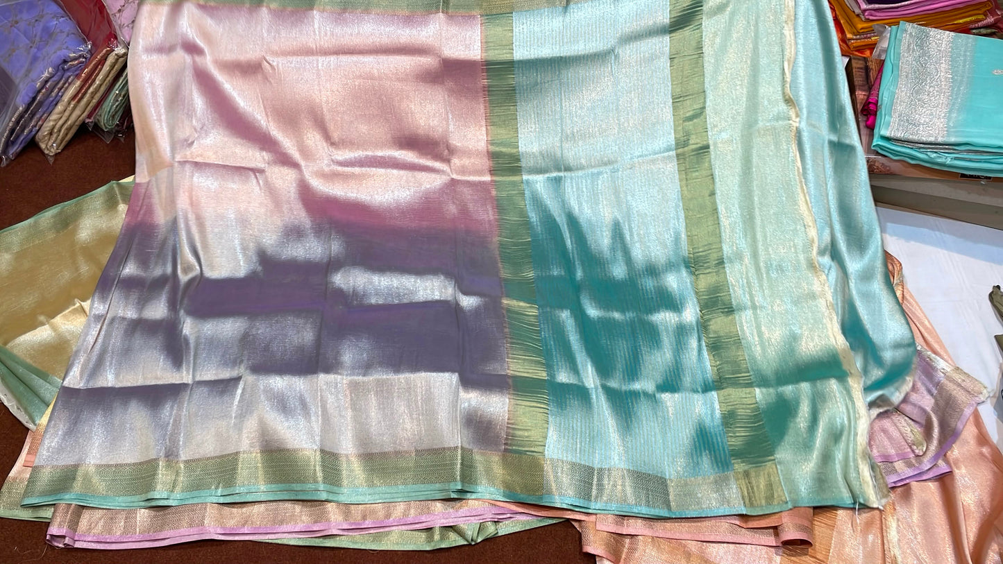 Pure Mashru Tissue Silk Saree