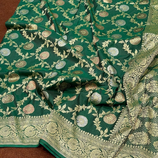 Katan Silk Sarees Sona Rupa Antique Copper Zari Weave Jangla Weave